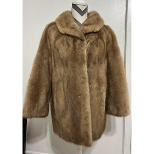 Steen and Wright Vintage Blonde Mink  Fur Jacket 1960s Coat Size Small SZ S 60s